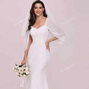 EVER-PRETTY Overlay Sleeve Mermaid Hem Prom Dress